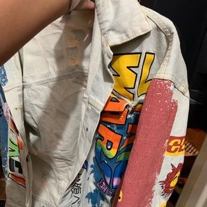 Graphic denim jacket
